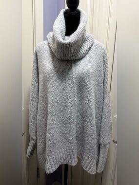 Ruby Moon Light Gray Cowl Neck Sweater